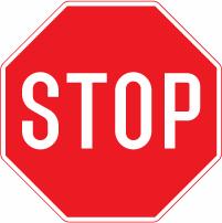 Vejskilt - B13 Fuldt Stop 