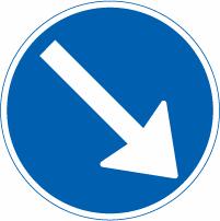 Vejskilt - D15.3 Påbudt passage 