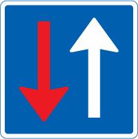 Vejskilt - B19 Modkørende hold tilbage 