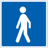 Vejskilt - E21.2V Anbefalet rute for vandere 