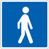 Vejskilt - E21.2H Anbefalet rute for vandrere 