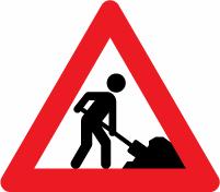 Vejskilt - A39 Vejarbejde