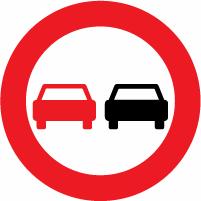 Vejskilt - C51 Overhaling forbudt