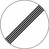 Vejskilt - C59 Ophør af forbud
