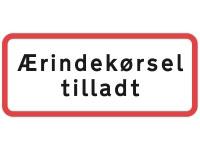 Undertavle - UC20.2 Ærindekørsel tilladt 