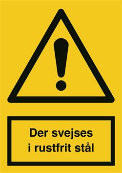 Der svejses i rustfri stål 
