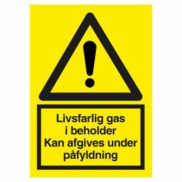 Livsfarlig gas i beholder 