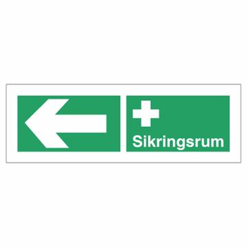 Sikringsrum - pil til venstre 
