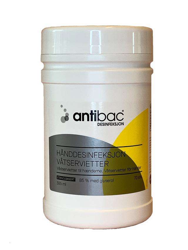 Antibac hånddesinfektion wipes - 70 stk